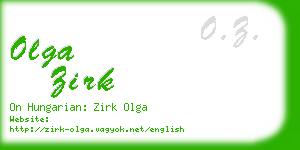olga zirk business card